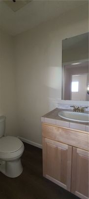 Bathroom, Interior, Tile Countertops, Wood Texture Flooring