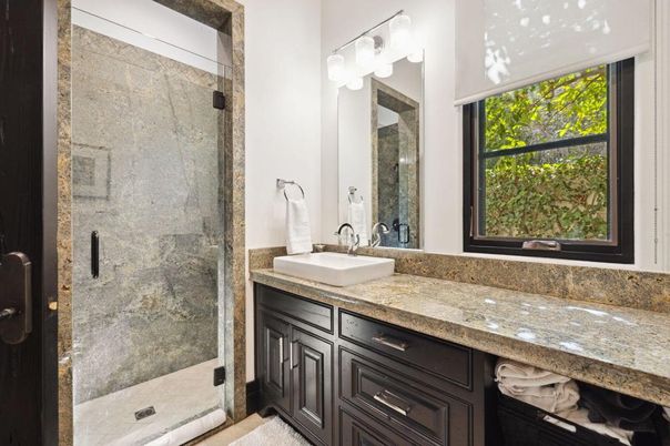 Bathroom, Dual Sink Vanities, Glass Shower, Interior