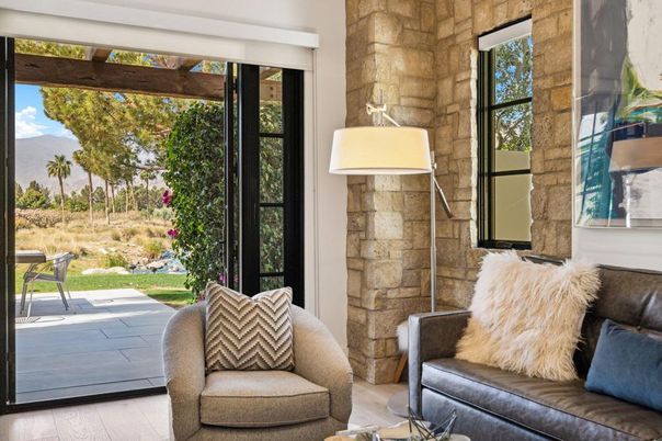 Interior, Stone Walls, Wood Texture Flooring