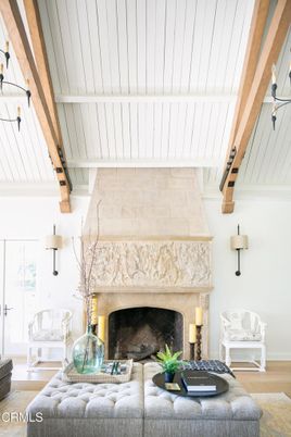 Fireplace, Interior, Wood Texture Flooring