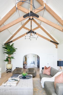 Chandelier, Interior, Living room, Wooden Beams, Wood Texture Flooring
