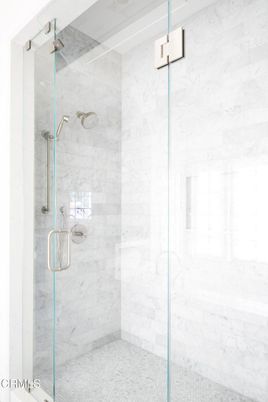 Bathroom, Glass Shower, Interior, Marble Walls