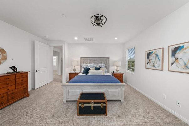 Bedroom, Interior, Recessed Lighting