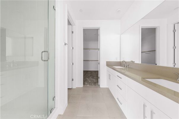 Bathroom, Dual Sink Vanities, Glass Shower, Interior, Walk-in Closets
