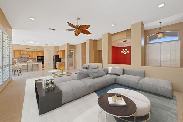 Dining room, Interior, Kitchen, Living room, Pendant Lights, Recessed Lighting