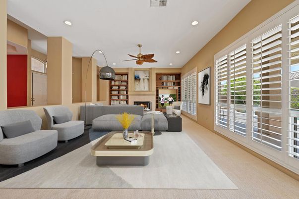 Fireplace, Interior, Living room, Recessed Lighting