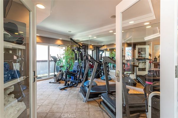 Fitness Equipment, Gym, Interior, Recessed Lighting