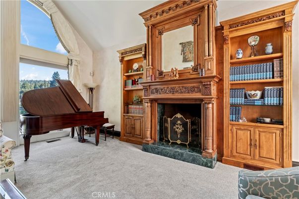 Fireplace, Interior, Piano