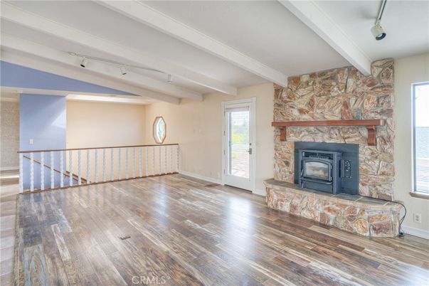 Fireplace, Interior, Stone Walls, Wood Texture Flooring