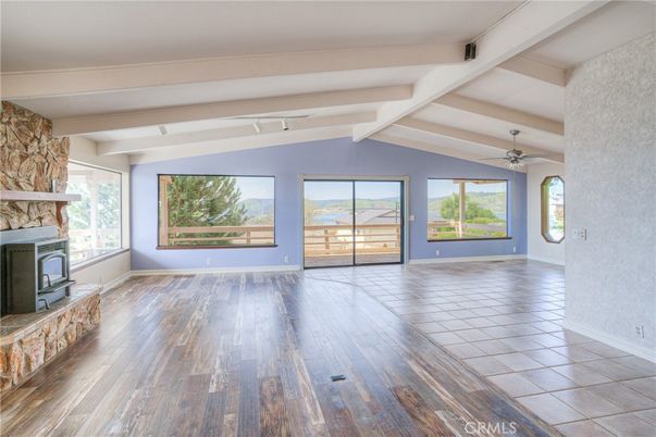 Empty room, Fireplace, Interior, Wood Texture Flooring