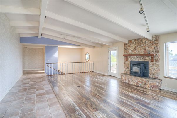Empty room, Fireplace, Interior, Wood Texture Flooring