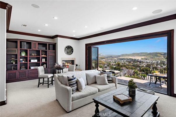 Dining room, Fireplace, Interior, Living room, Recessed Lighting