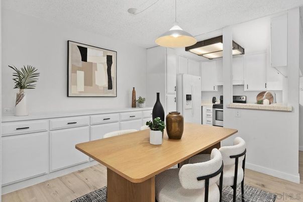 Interior, Kitchen, Pendant Lights, Wood Texture Flooring