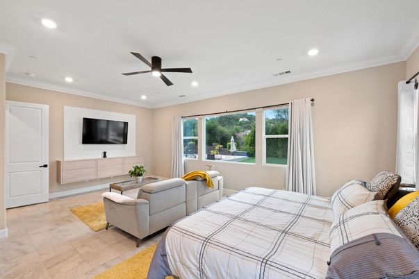 Bedroom, Interior, Recessed Lighting