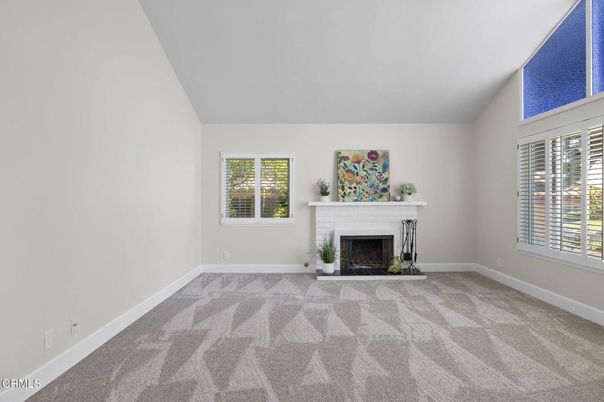 Empty room, Fireplace, Interior