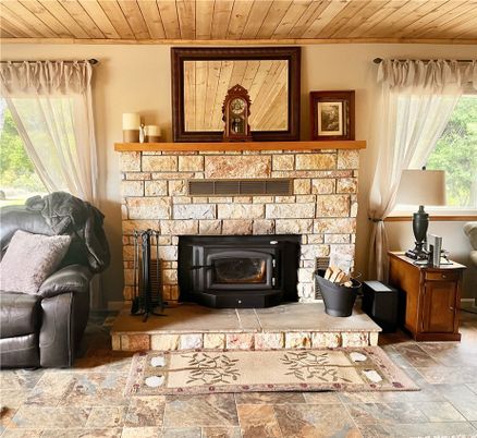 Fireplace, Interior, Wooden Ceilings
