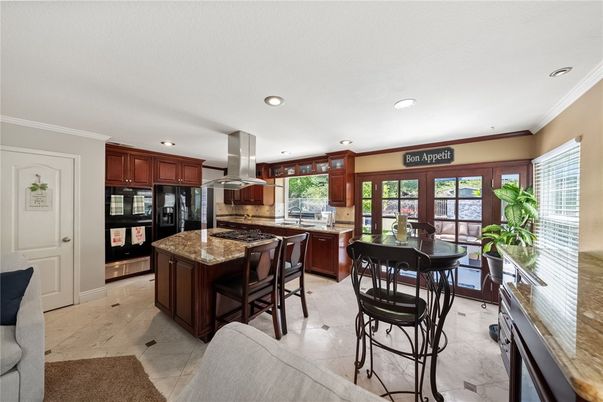 Dining room, Interior, Kitchen, Recessed Lighting, Stainless Steel Appliances