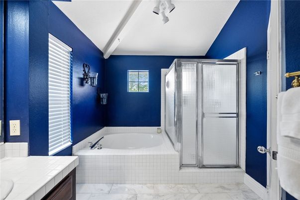 Bathroom, Glass Shower, Interior, Marble, Tile Countertops