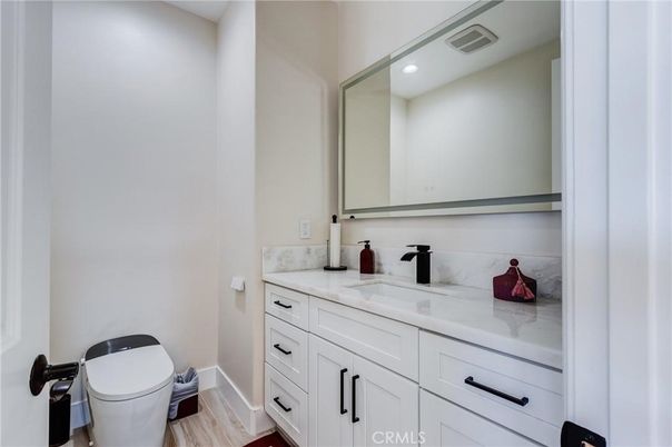 Bathroom, Interior, Recessed Lighting, Wood Texture Flooring
