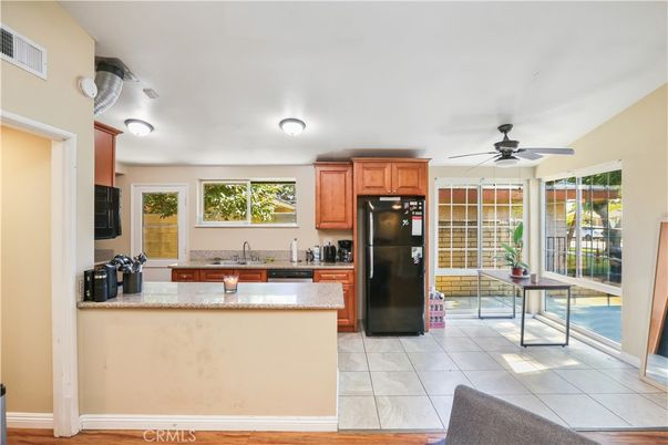 Interior, Kitchen, Wood Texture Flooring