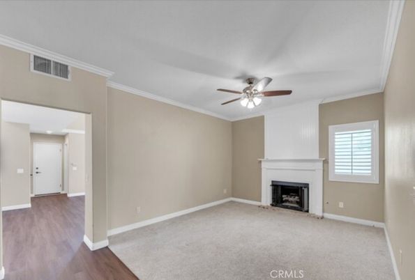 Empty room, Fireplace, Interior, Wood Texture Flooring