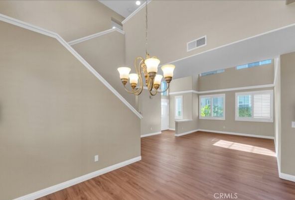 Chandelier, Empty room, Interior, Wood Texture Flooring