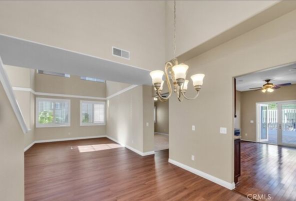 Chandelier, Empty room, Interior, Wood Texture Flooring
