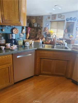 Interior, Kitchen, Stone Walls, Wood Texture Flooring