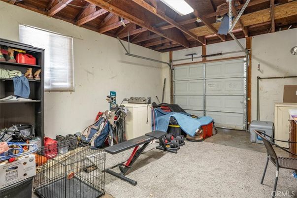 Fitness Equipment, Garage, Interior, Washer, Wooden Beams, Wooden Ceilings