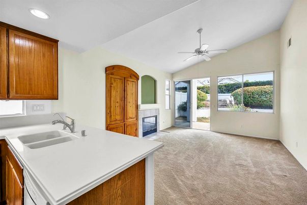 Empty room, Fireplace, Interior, Recessed Lighting