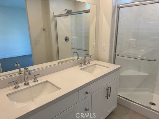 Bathroom, Dual Sink Vanities, Glass Shower, Interior