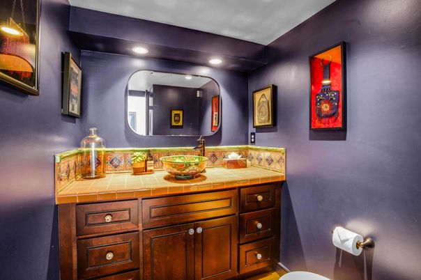 Bathroom, Interior, Recessed Lighting, Tile Countertops