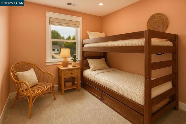 Bedroom, Interior, Recessed Lighting
