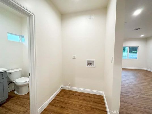 Bathroom, Interior, Recessed Lighting, Wood Texture Flooring