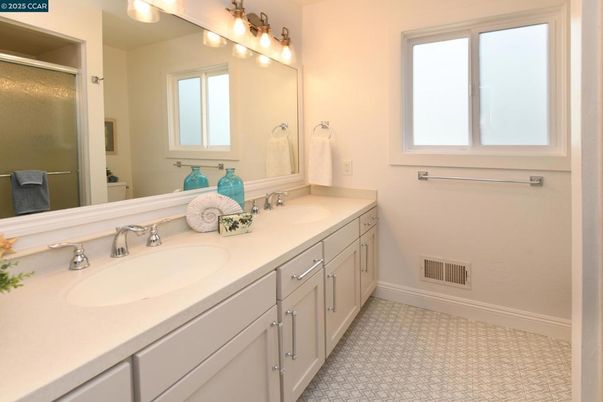 Bathroom, Dual Sink Vanities, Glass Shower, Interior