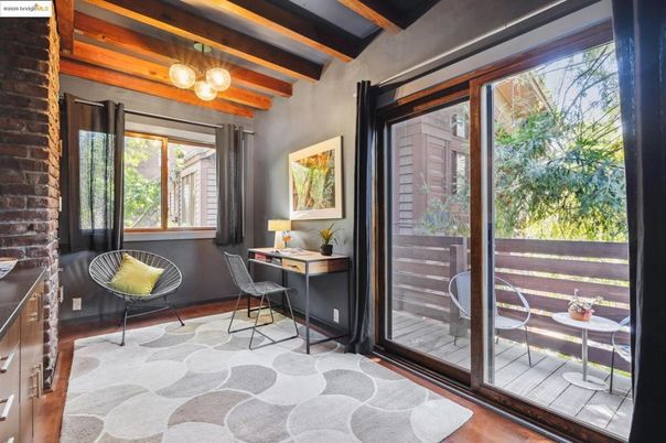 Home Office, Interior, Wooden Beams, Wood Texture Flooring