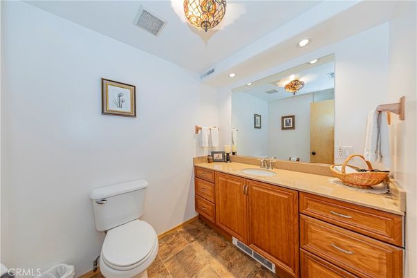 Bathroom, Interior, Recessed Lighting, Wood Texture Flooring