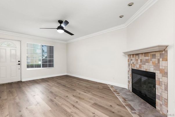 Empty room, Fireplace, Interior, Wood Texture Flooring
