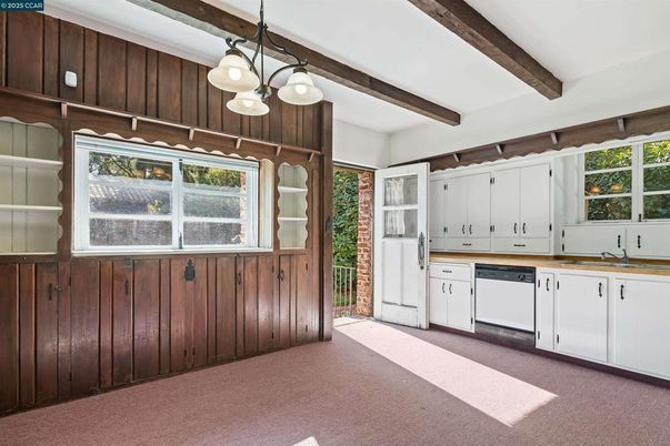 Interior, Kitchen, Pendant Lights, Wooden Beams