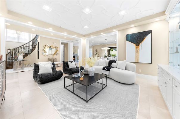 Interior, Living room, Recessed Lighting