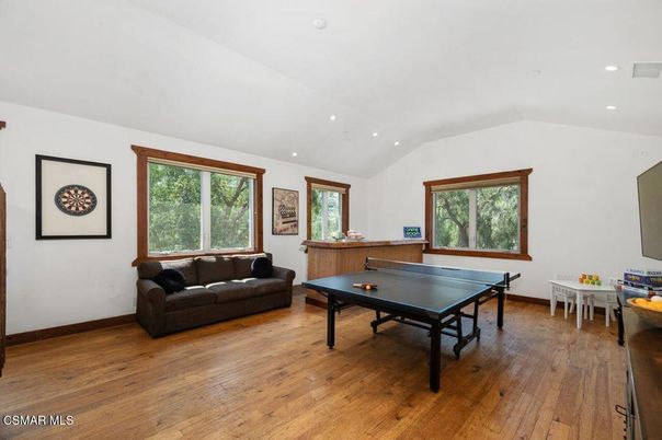 Game Room, Interior, Recessed Lighting, Wood Texture Flooring