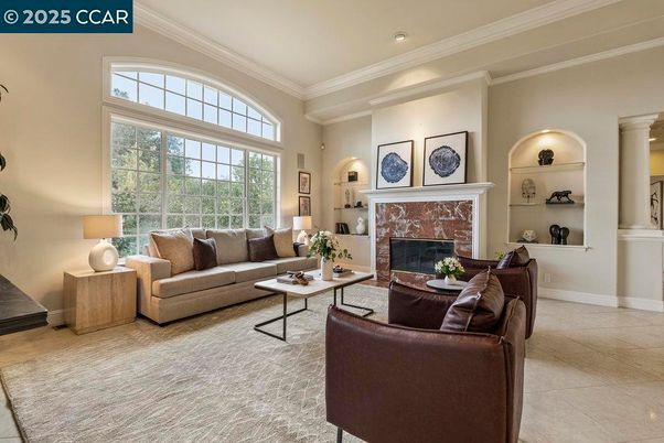 Fireplace, Interior, Living room, Recessed Lighting