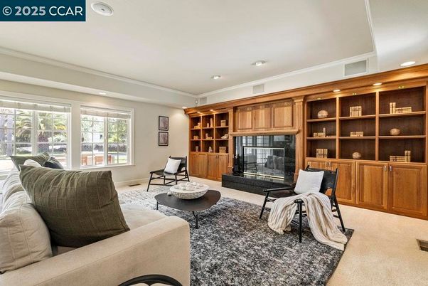 Fireplace, Interior, Living room, Recessed Lighting
