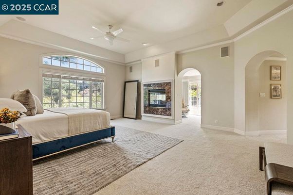 Bedroom, Fireplace, Interior, Recessed Lighting