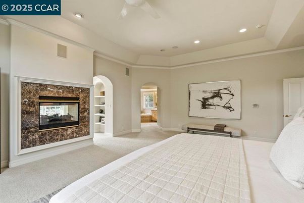 Bedroom, Fireplace, Interior, Recessed Lighting