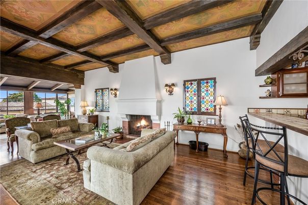 Fireplace, Interior, Living room, Wooden Beams, Wooden Ceilings, Wood Texture Flooring