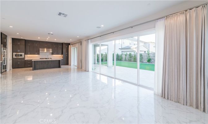 Interior, Kitchen, Marble, Recessed Lighting, Stainless Steel Appliances