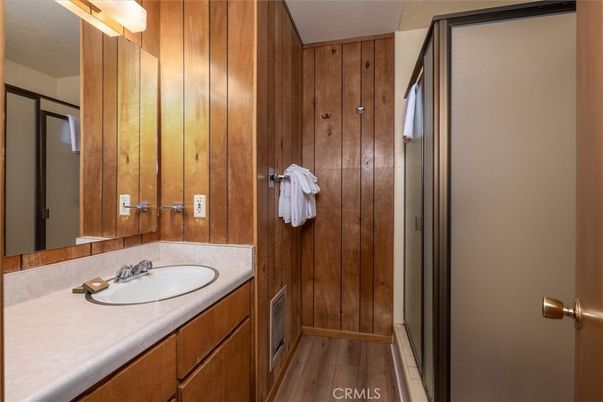 Bathroom, Interior, Wood Texture Flooring, Wooden Walls