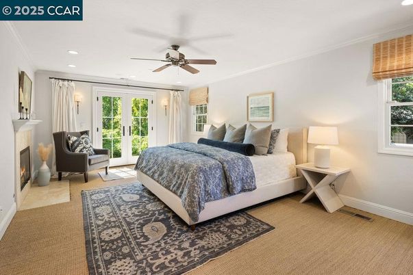 Bedroom, Fireplace, Interior, Recessed Lighting