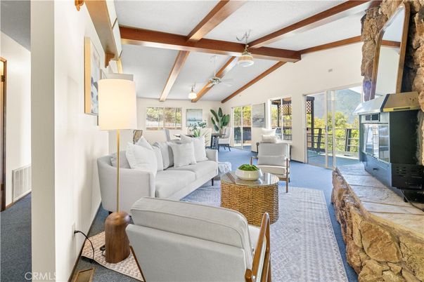 Interior, Living room, Wooden Beams